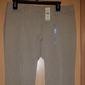 $79 LOFT MARISA TROUSER BROWN 8 PETITE PANTS NWT